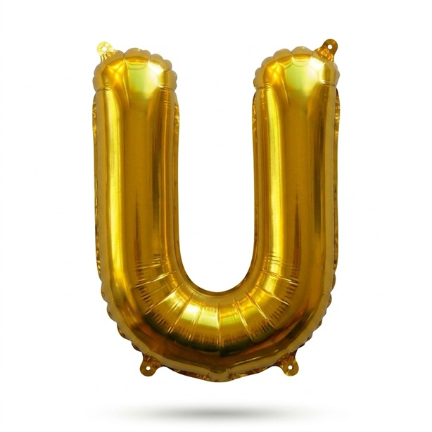 Foil Balloon alphabet 'U' for birthday, anniversary, wedding, party decoration