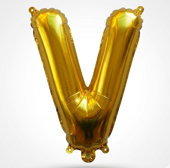 Foil Balloon alphabet V for Birthday, Wedding, Anniversary decoration