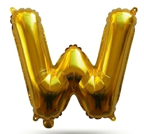 Foil Balloon alphabet 'W' for birthday, anniversary, wedding, party decoration