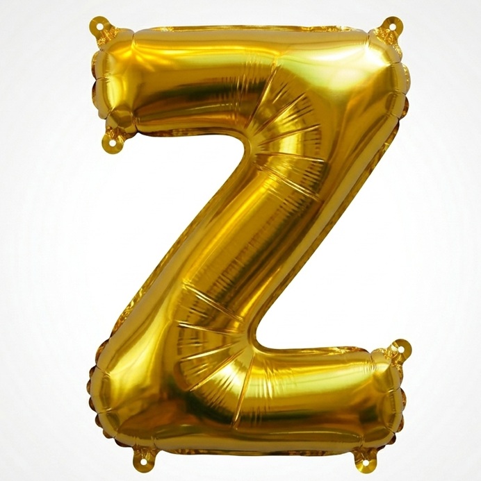 Gold Foil Balloon Letter Z | Birthday, Wedding & Party Decoration